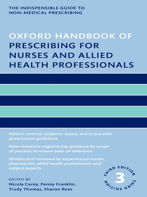 cover image of Oxford Handbook of Prescribing for Nurses and Allied Health Professionals